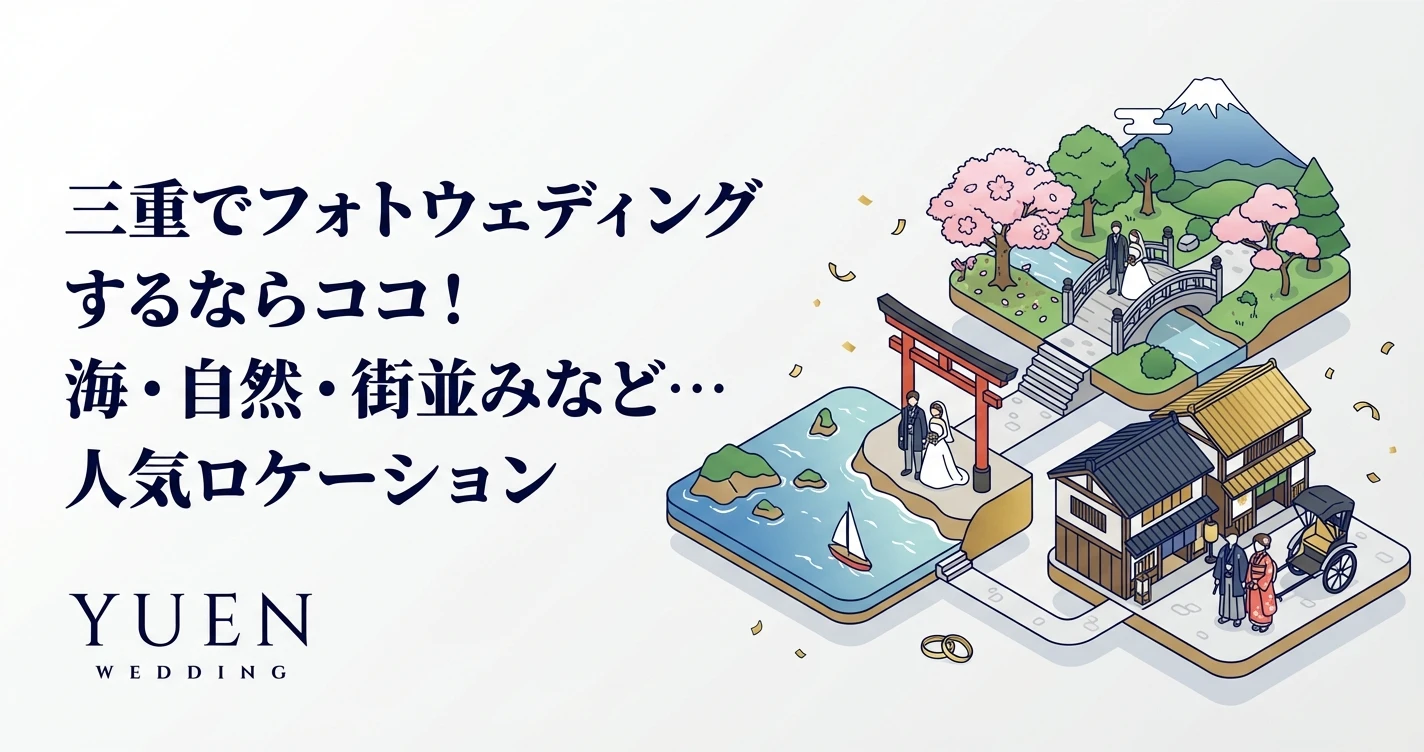 三重でフォトウェディングするならココ！海・自然・街並みなど…人気ロケーション