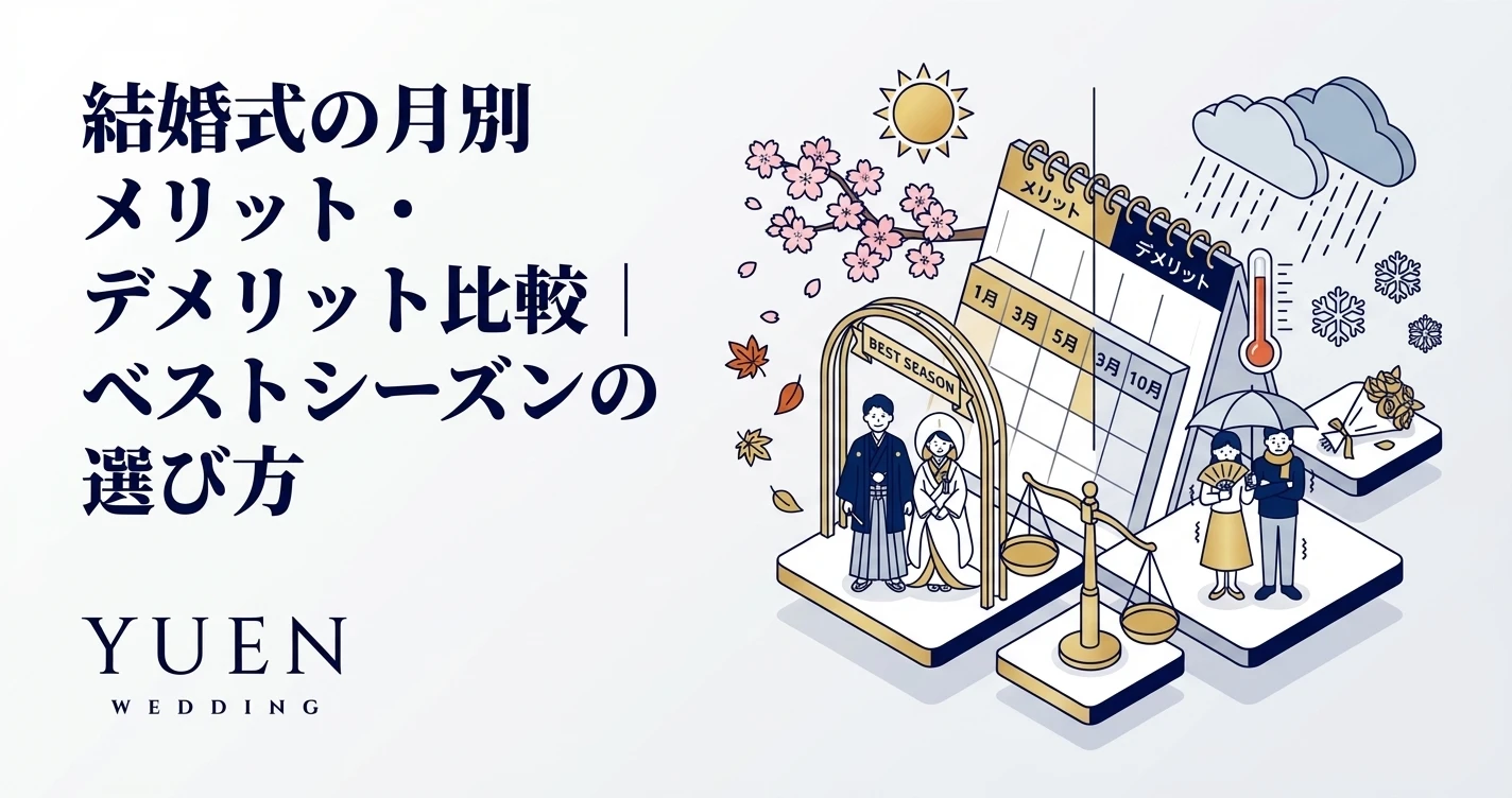 結婚式の月別メリット・デメリット比較｜ベストシーズンの選び方